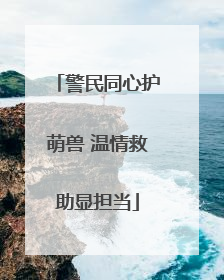 警民同心护萌兽 温情救助显担当