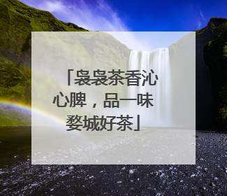 袅袅茶香沁心脾，品一味婺城好茶