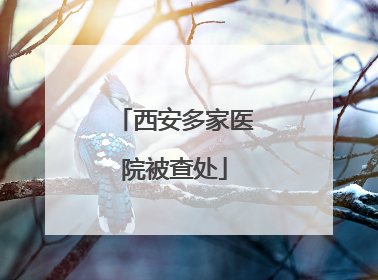西安多家医院被查处