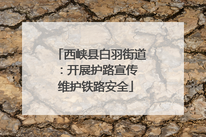 西峡县白羽街道：开展护路宣传 维护铁路安全