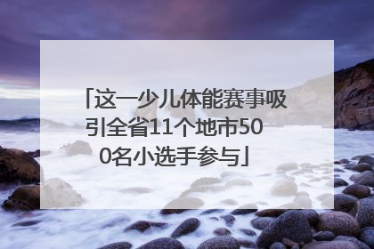 这一少儿体能赛事吸引全省11个地市500名小选手参与