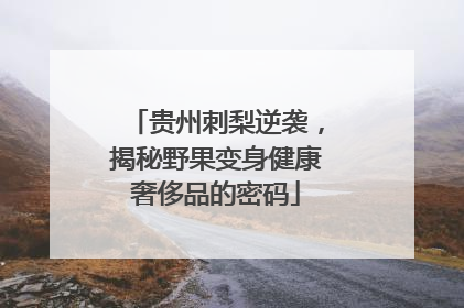 贵州刺梨逆袭，揭秘野果变身健康奢侈品的密码