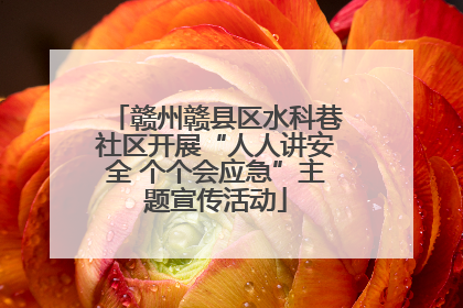 赣州赣县区水科巷社区开展“人人讲安全 个个会应急”主题宣传活动