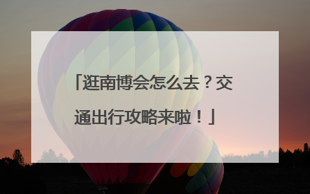 逛南博会怎么去？交通出行攻略来啦！