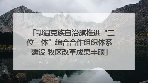 鄂温克族自治旗推进“三位一体”综合合作组织体系建设 牧区改革成果丰硕