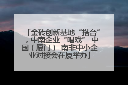 金砖创新基地“搭台”，中南企业“唱戏” 中国（厦门）-南非中小企业对接会在厦举办