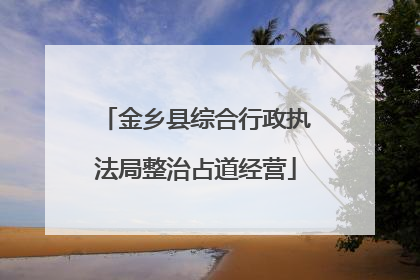 金乡县综合行政执法局整治占道经营
