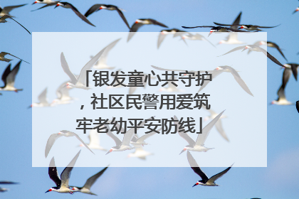 银发童心共守护，社区民警用爱筑牢老幼平安防线