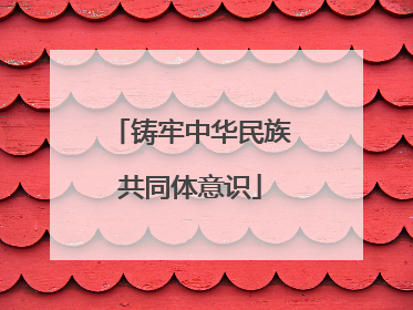 铸牢中华民族共同体意识