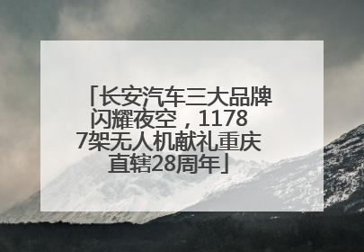 长安汽车三大品牌闪耀夜空，11787架无人机献礼重庆直辖28周年