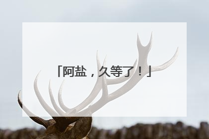阿盐，久等了！