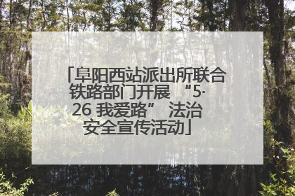 阜阳西站派出所联合铁路部门开展 “5·26 我爱路” 法治安全宣传活动