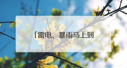 雷电、暴雨马上到！陕西省气象台发布雷雨大风黄色预警