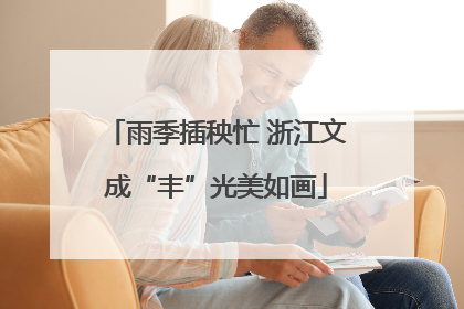 雨季插秧忙 浙江文成“丰”光美如画
