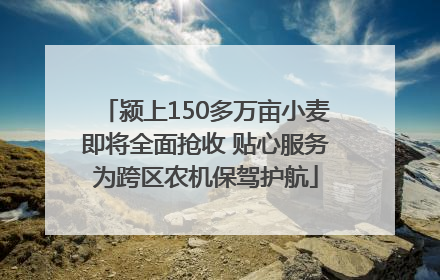 颍上150多万亩小麦即将全面抢收 贴心服务为跨区农机保驾护航