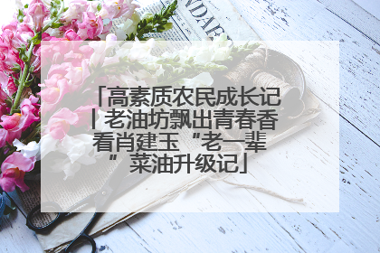 高素质农民成长记丨老油坊飘出青春香 看肖建玉“老一辈”菜油升级记