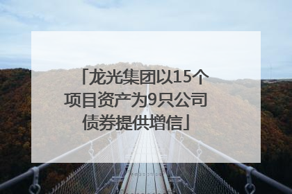 龙光集团以15个项目资产为9只公司债券提供增信