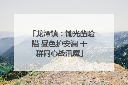 龙潭镇：锄光凿险隘 昼色护安澜 干群同心战汛魔