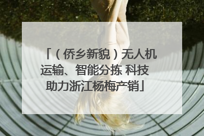 （侨乡新貌）无人机运输、智能分拣 科技助力浙江杨梅产销