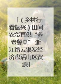 （乡村行·看振兴）田间农货直供“养老餐桌” 浙江缙云银发经济盘活山区资源