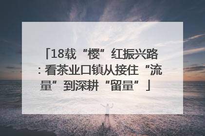 18载“樱”红振兴路：看茶业口镇从接住“流量”到深耕“留量”