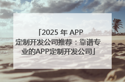 2025 年 APP 定制开发公司推荐：靠谱专业的APP定制开发公司