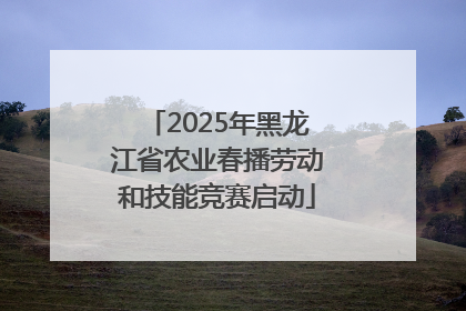 2025年黑龙江省农业春播劳动和技能竞赛启动