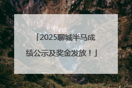 2025聊城半马成绩公示及奖金发放！