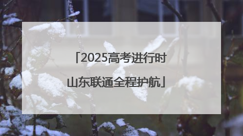 2025高考进行时 山东联通全程护航