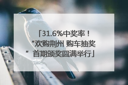 31.6%中奖率！“欢购荆州 购车抽奖”首期颁奖圆满举行