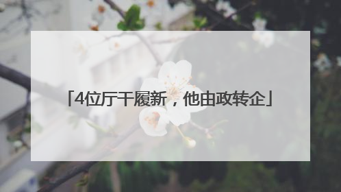 4位厅干履新，他由政转企