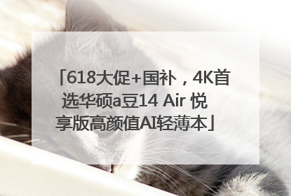 618大促+国补，4K首选华硕a豆14 Air 悦享版高颜值AI轻薄本